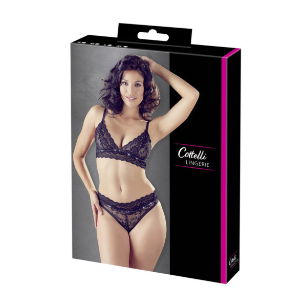 Ensemble 2 pièces dentelle avec strass 